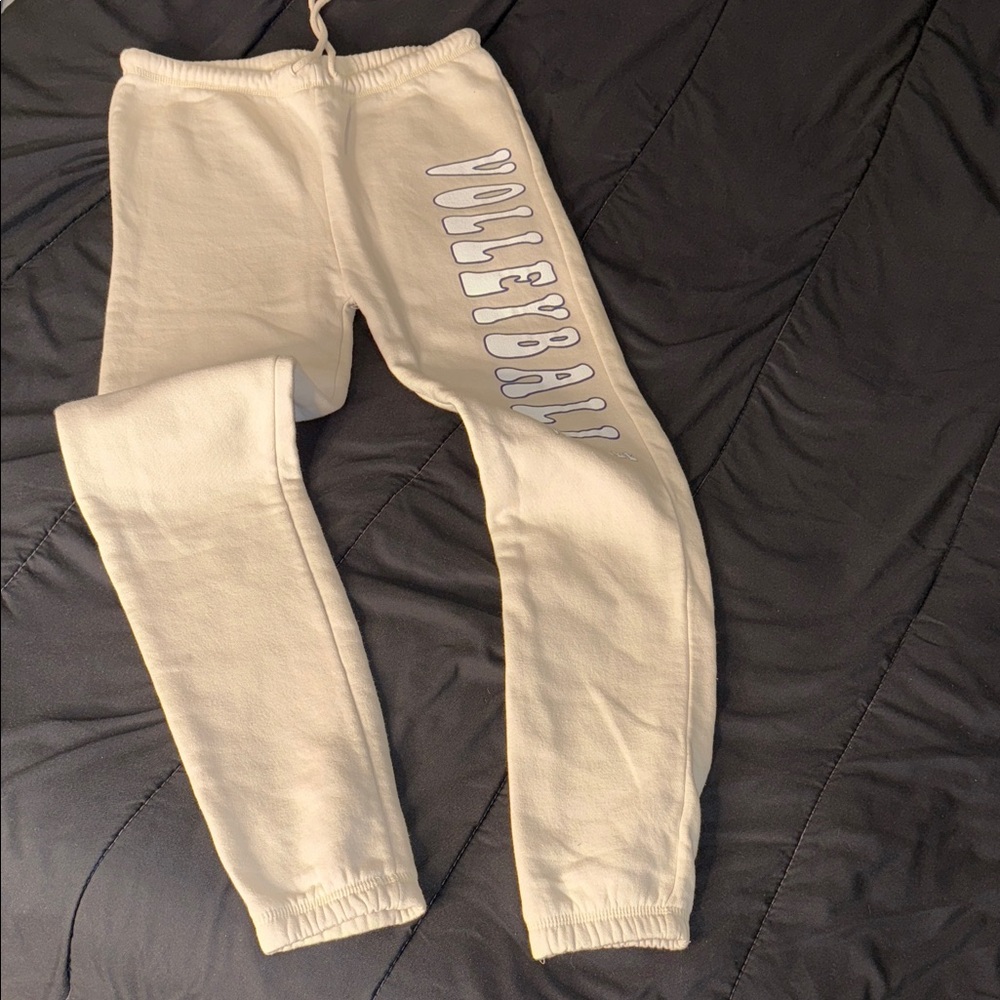 Kids Cream Volleyball Sweatpants